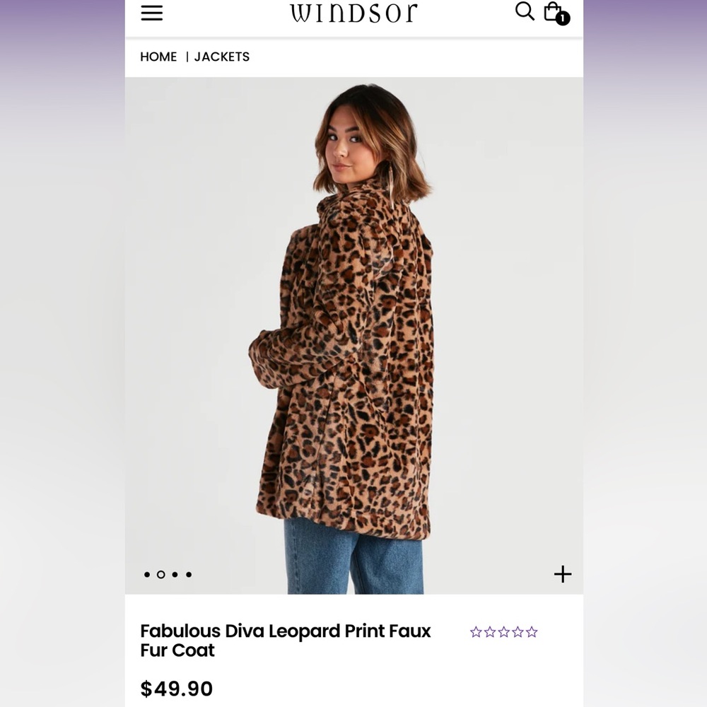 Fabulous Diva Leopard Print Faux Fur Coat